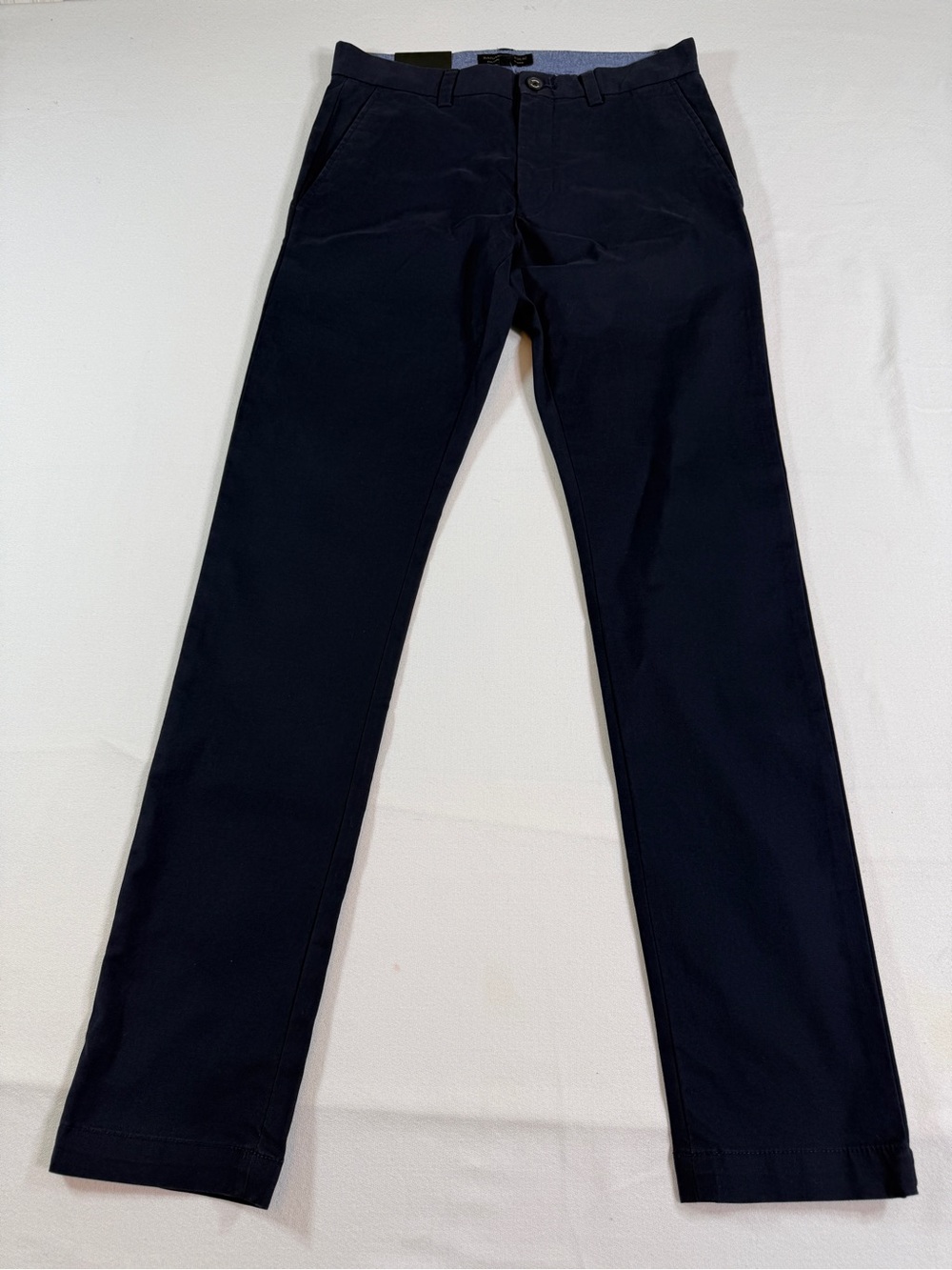 Banana Republic Mens Fulton Stretch Chino Skinny Fit Pants Navy 28 X 32 NWT